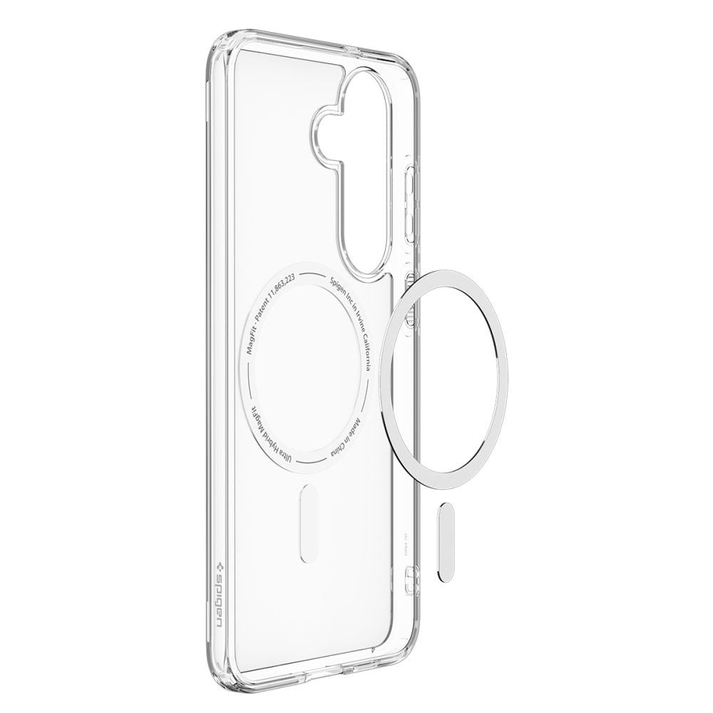 MagSafe pouzdro pro Samsung Galaxy S26 FE S741, Spigen, Ultra Hybrid, Průhledná bílá ACS11636