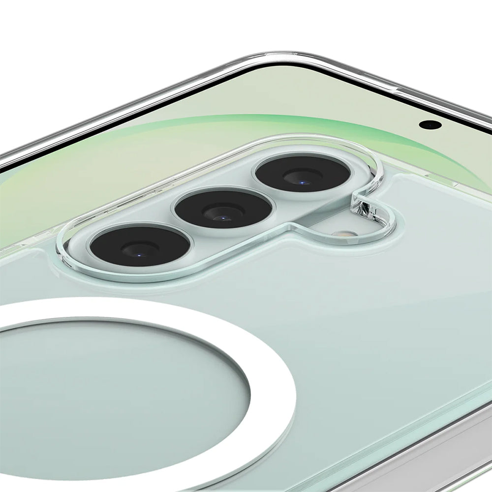 MagSafe pouzdro pro Samsung Galaxy S26 FE S741, Spigen, Ultra Hybrid, Průhledná bílá ACS11636