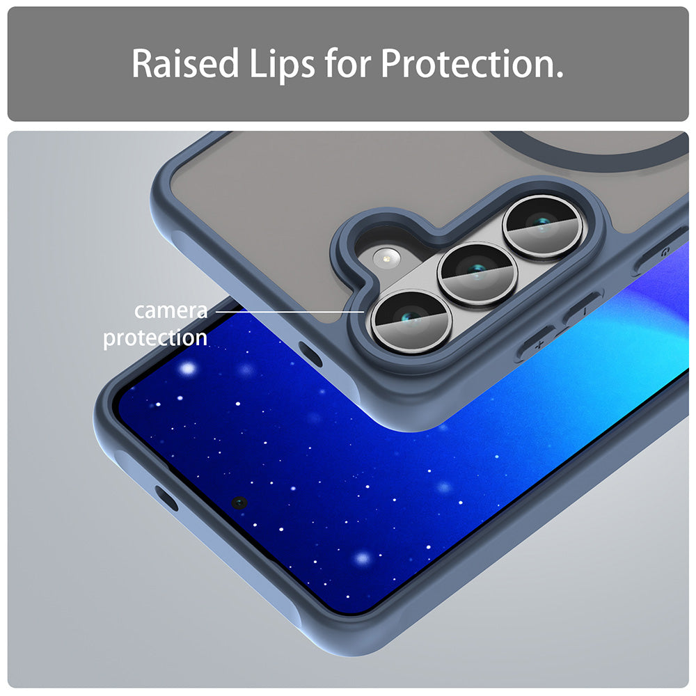 MagSafe pouzdro pro Samsung Galaxy S26 FE S741, Techsuit, HaloFrost II, Tmavě modrá