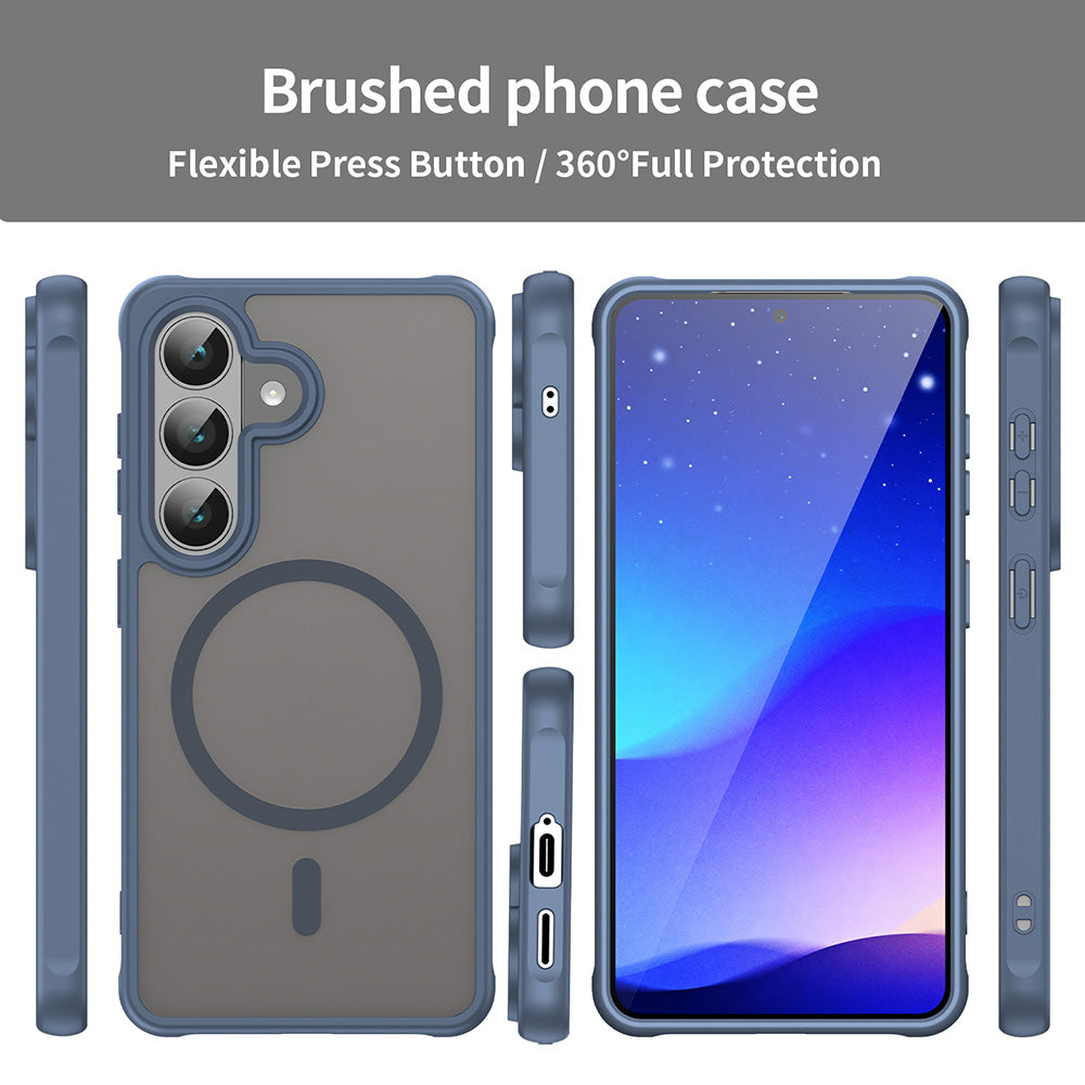 MagSafe pouzdro pro Samsung Galaxy S26 FE S741, Techsuit, HaloFrost II, Tmavě modrá