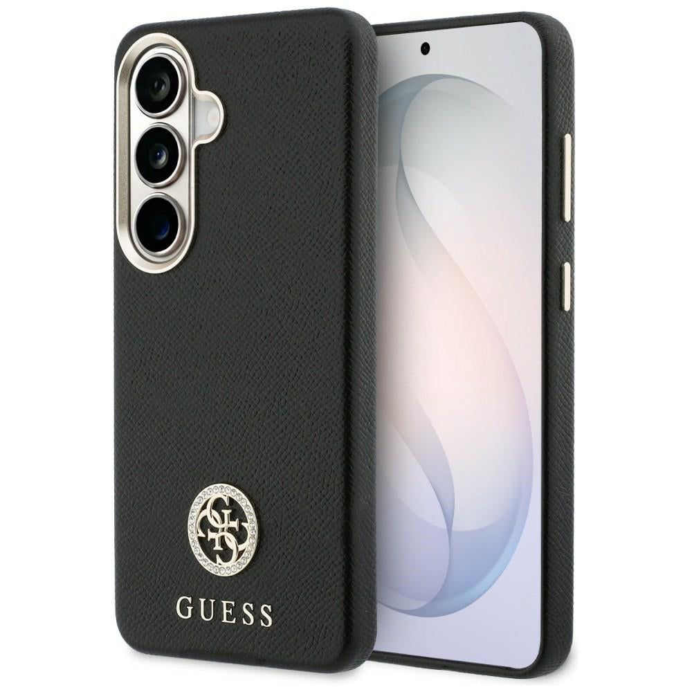 Pouzdro MagSafe pro Samsung Galaxy S26 Plus S947, Guess, Rhinestone Round Logo, Černá