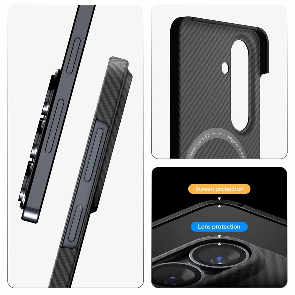 MagSafe pouzdro pro Samsung Galaxy S26 Plus S947, Spigen, Air Skin, černé ACS11048