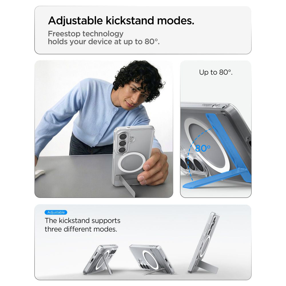 Pouzdro MagSafe pro Samsung Galaxy S26 Plus S947, Spigen, Ultra Hybrid S, Průhledné Bílé ACS11050