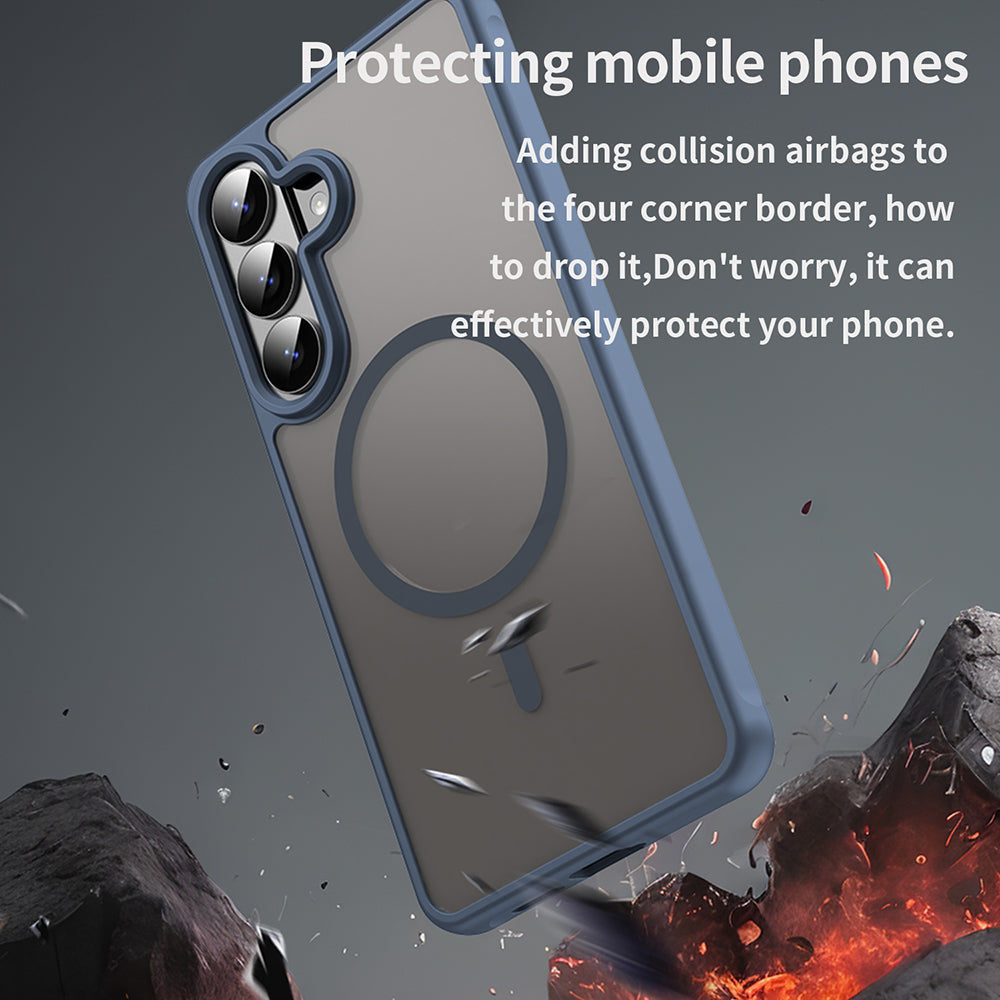 Pouzdro MagSafe pro Samsung Galaxy S26 Plus S947, Techsuit, HaloFrost II, Námořnická modř