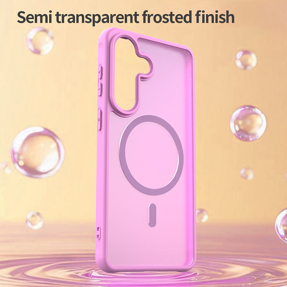Pouzdro MagSafe pro Samsung Galaxy S26 Plus S947, Techsuit, HaloFrost II, Růžové