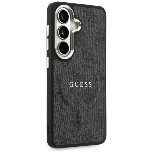 Pouzdro MagSafe pro Samsung Galaxy S26 S942, Guess, 4G Embossed Ring, černé