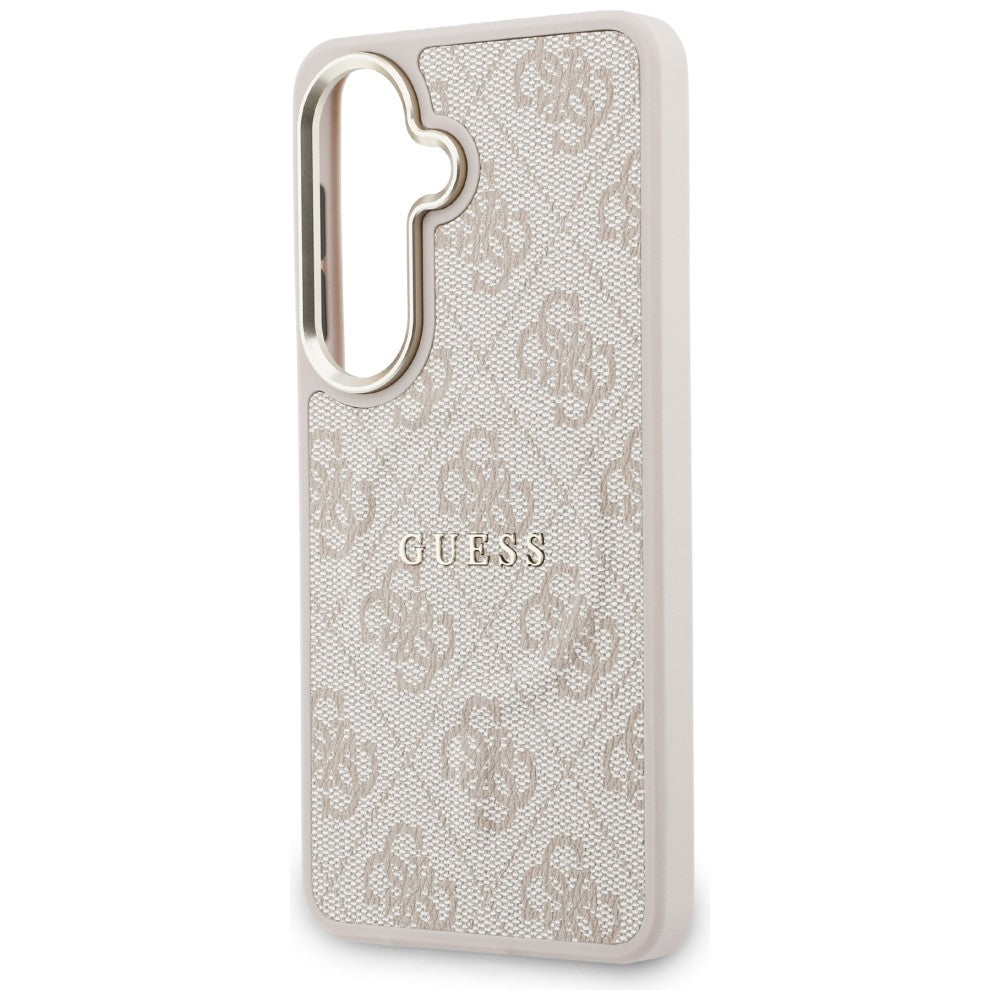 MagSafe pouzdro pro Samsung Galaxy S26 S942, Guess, 4G Embossed Ring, Růžovo černé