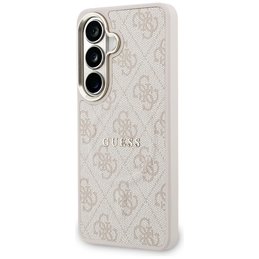 MagSafe pouzdro pro Samsung Galaxy S26 S942, Guess, 4G Embossed Ring, Růžovo černé