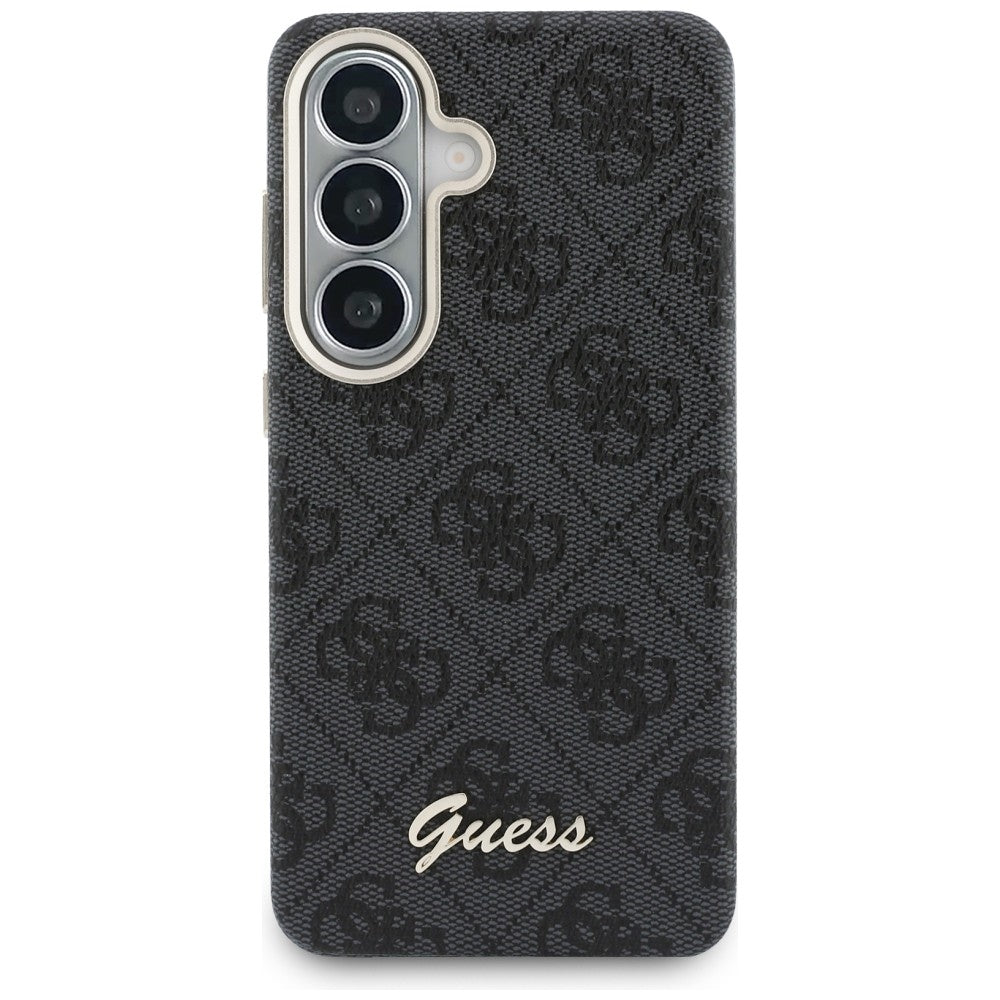Pouzdro MagSafe pro Samsung Galaxy S26 S942, Guess, 4G Script Logo, Černá