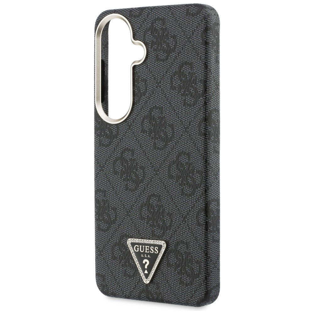 Pouzdro MagSafe pro Samsung Galaxy S26 S942, Guess, 4G Triangle Logo, Černá