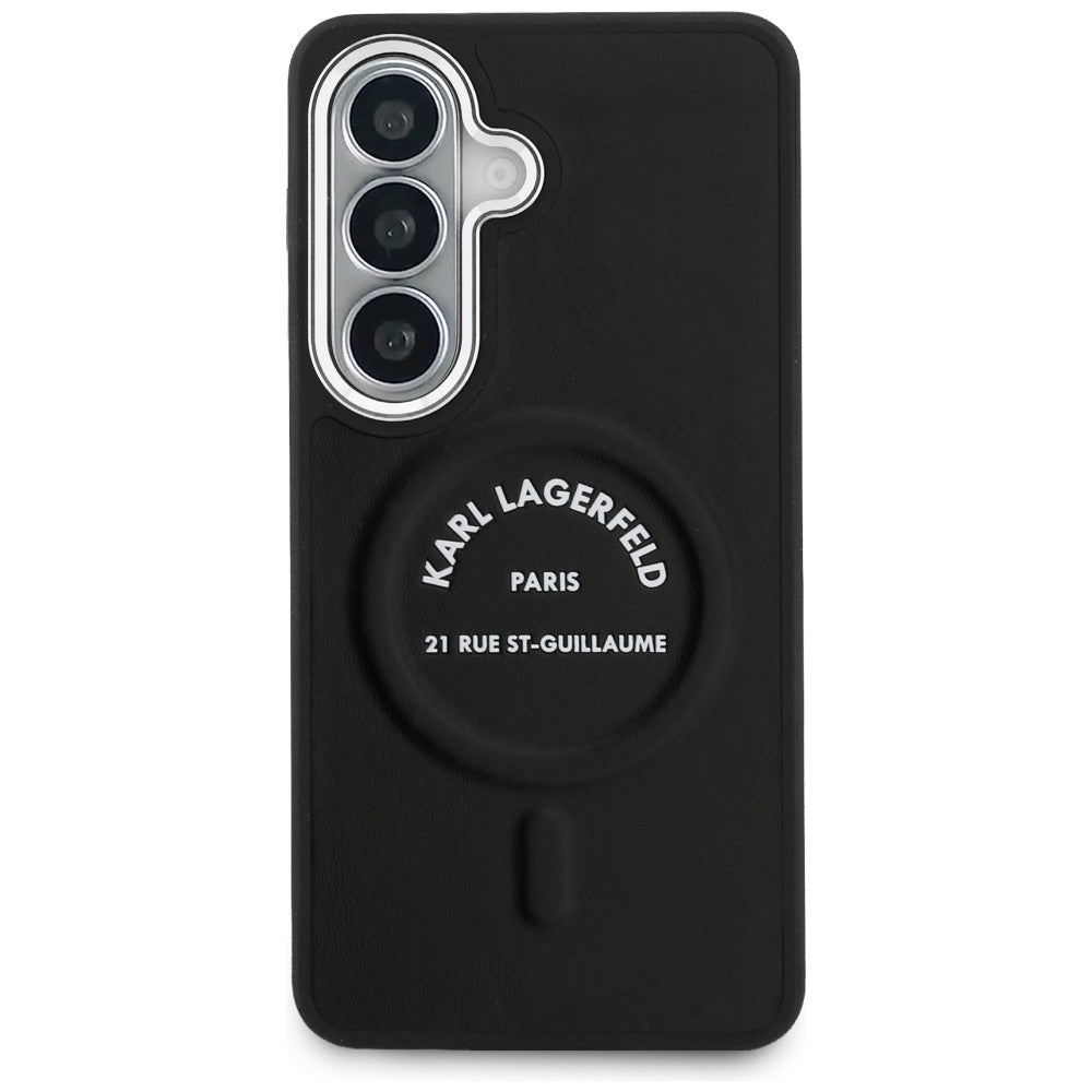 Pouzdro MagSafe pro Samsung Galaxy S26 S942, Karl Lagerfeld, Karl RSG Logo, Černá