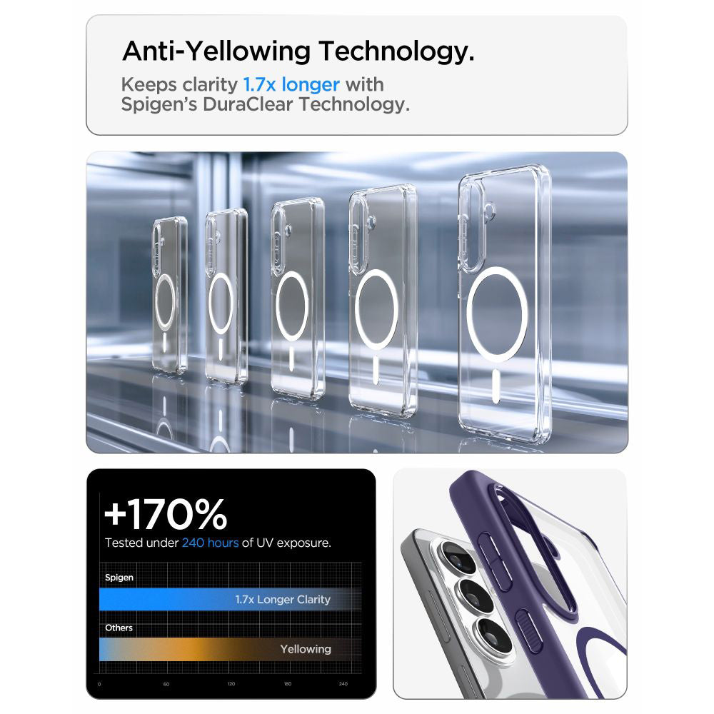 Pouzdro MagSafe pro Samsung Galaxy S26 S942, Spigen, Ultra Hybrid, Tmavě fialové ACS11220