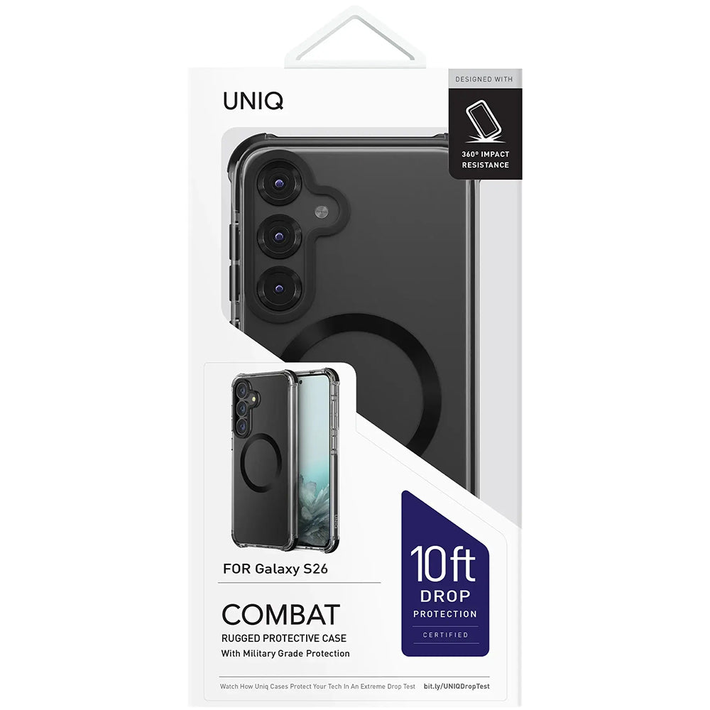 Pouzdro MagSafe pro Samsung Galaxy S26 S942, UNIQ, Combat MagClick, Černá