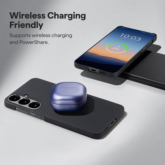Pouzdro MagSafe pro Samsung Galaxy S26, Techsuit, Aramid Fiber, Černá
