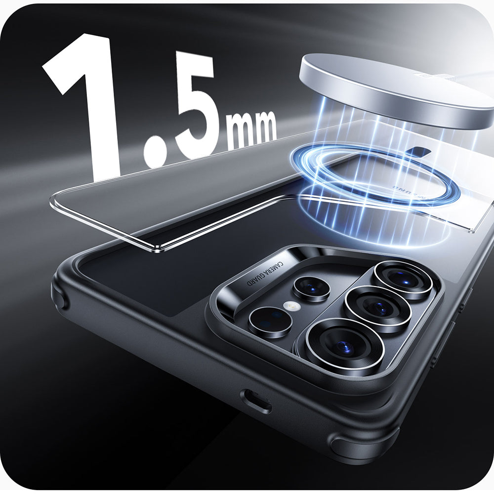 Pouzdro MagSafe pro Samsung Galaxy S26 Ultra S948, ESR, Classic Hybrid, Černé Průhledné