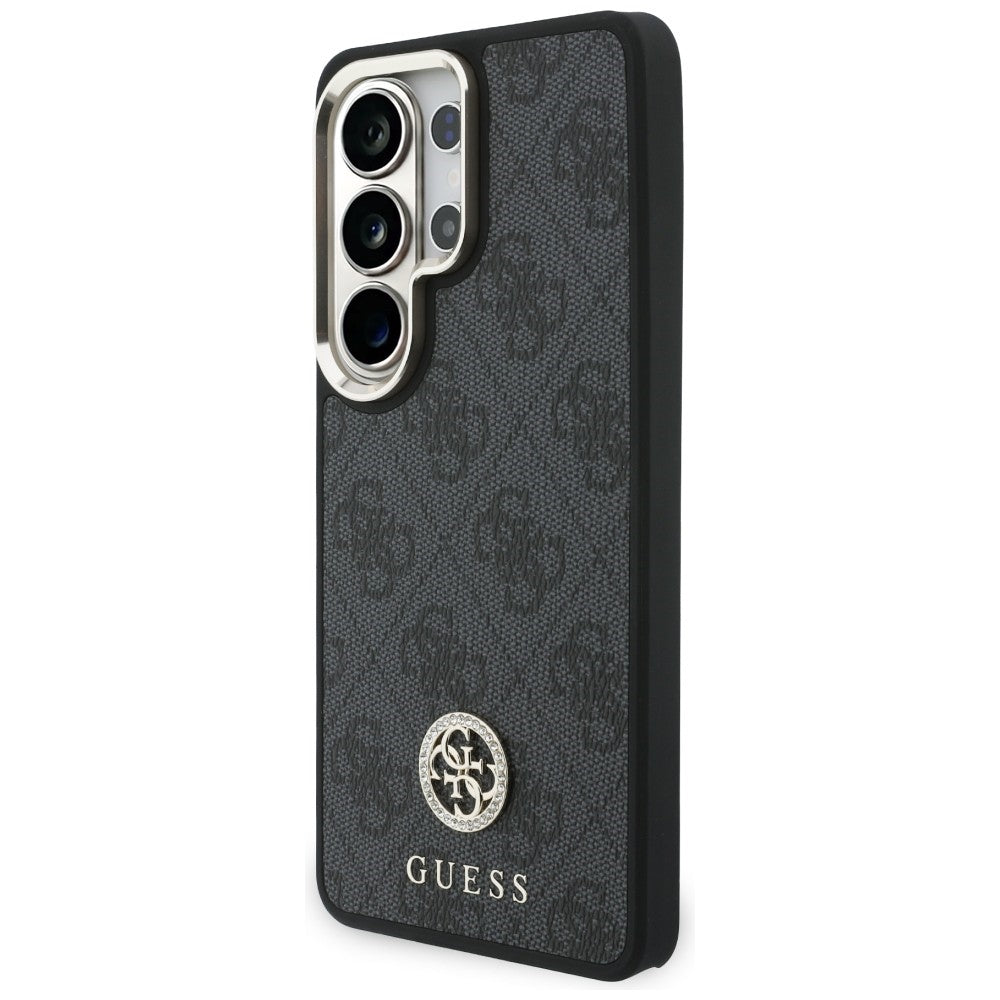 Pouzdro MagSafe pro Samsung Galaxy S26 Ultra S948, GUESS, 4G Big Rhinestone Triangle Strap, Černá