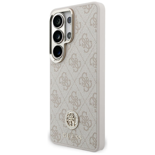 Pouzdro MagSafe pro Samsung Galaxy S26 Ultra S948, GUESS, 4G Big Rhinestone Triangle Strap, Růžové