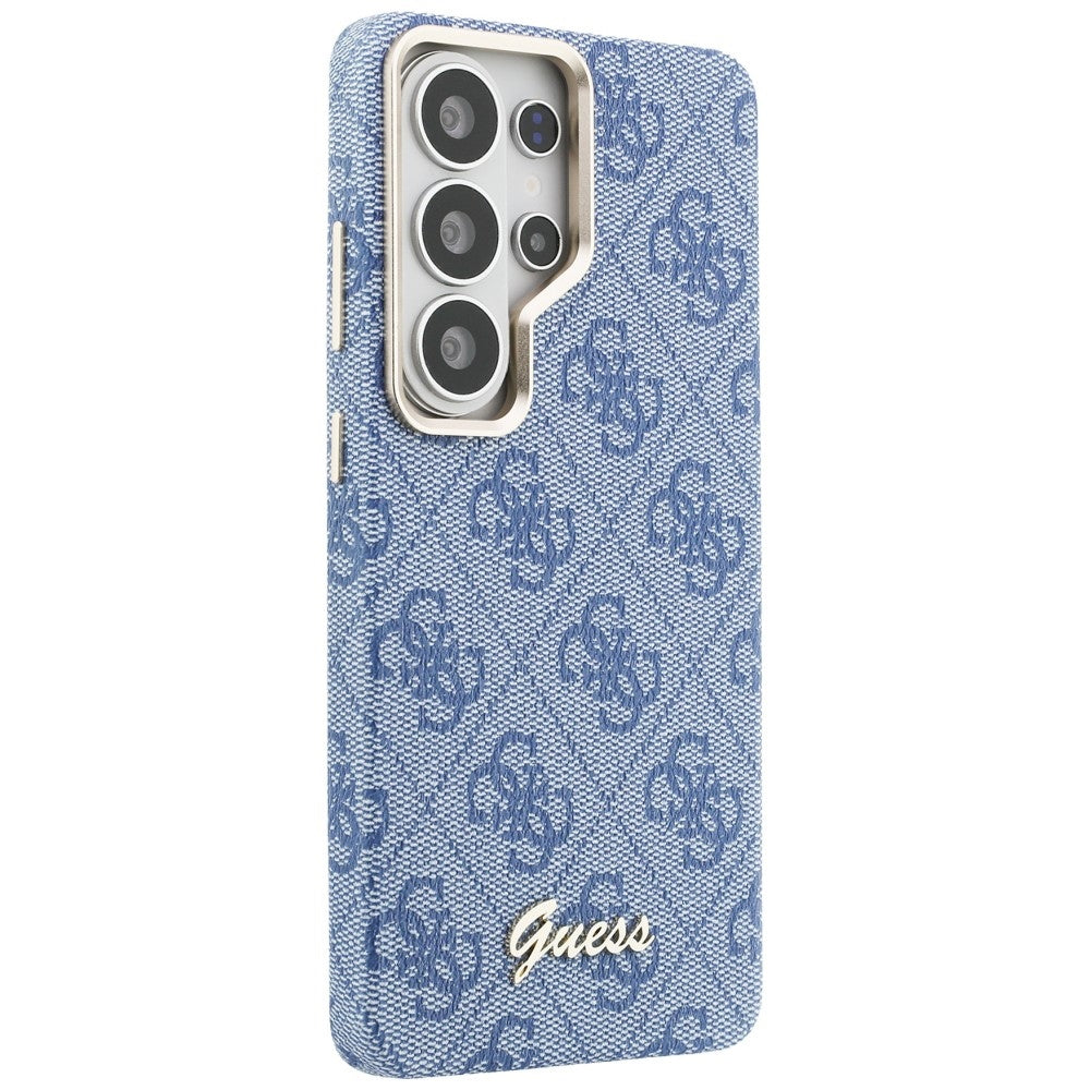 Pouzdro MagSafe pro Samsung Galaxy S26 Ultra S948, Guess, 4G Script Logo, Modrá