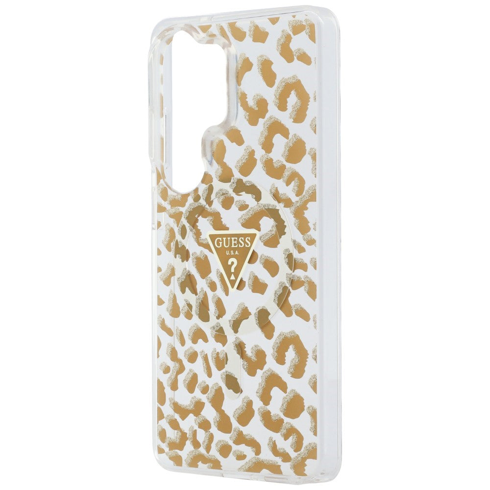 Pouzdro MagSafe pro Samsung Galaxy S26 Ultra S948, Guess, IML Leopard Pattern, Hnědá