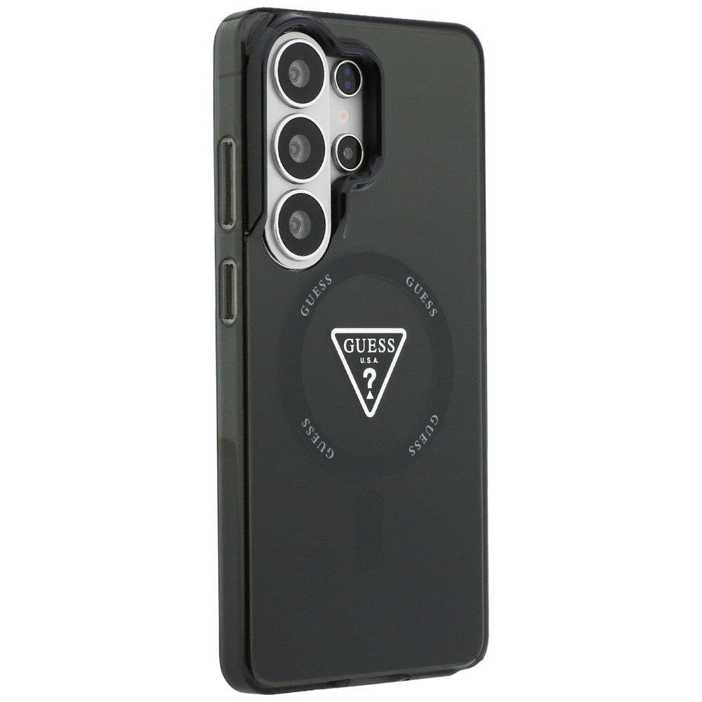 Pouzdro MagSafe pro Samsung Galaxy S26 Ultra S948, Guess, IML Gradient Triangle Logo, Černá