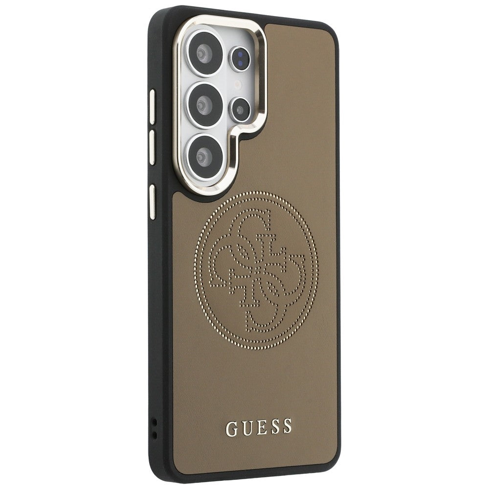 Pouzdro MagSafe pro Samsung Galaxy S26 Ultra S948, Guess, Perforated Logo, Hnědá