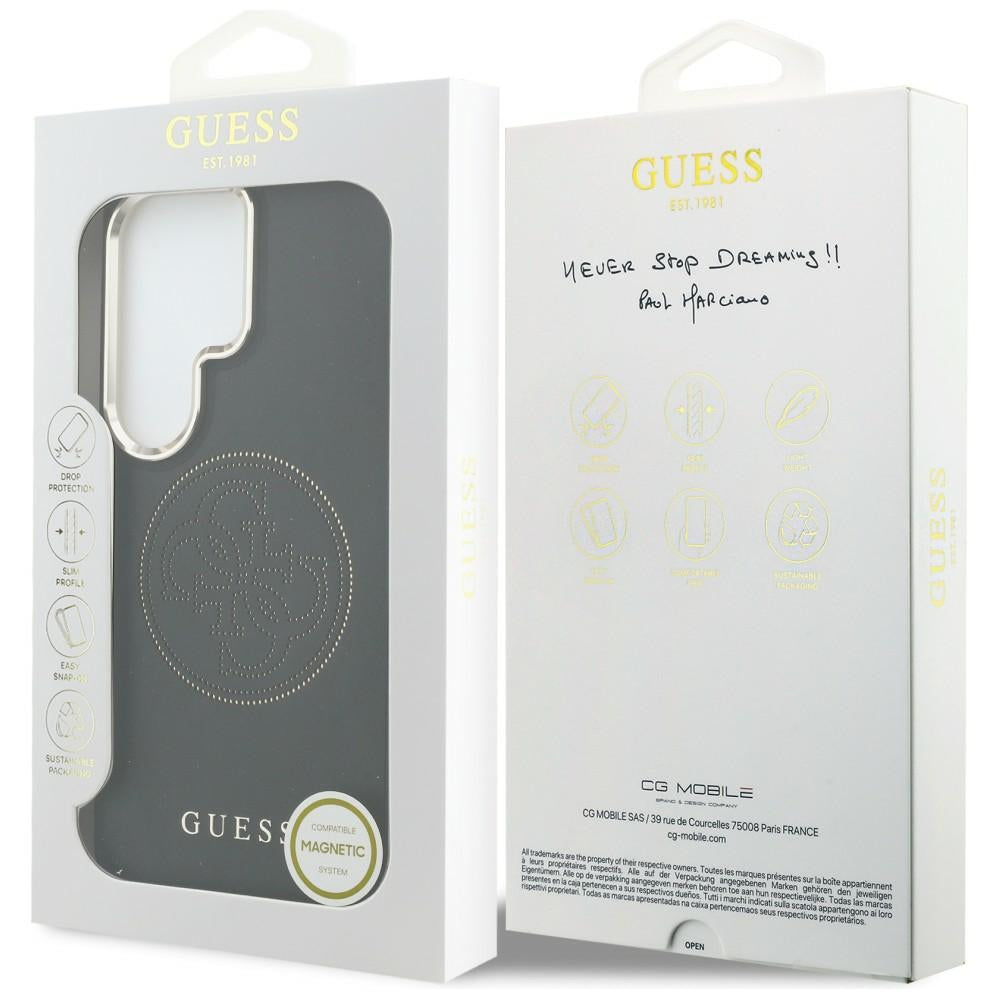 Pouzdro MagSafe pro Samsung Galaxy S26 Ultra S948, Guess, Perforated Logo, Černá