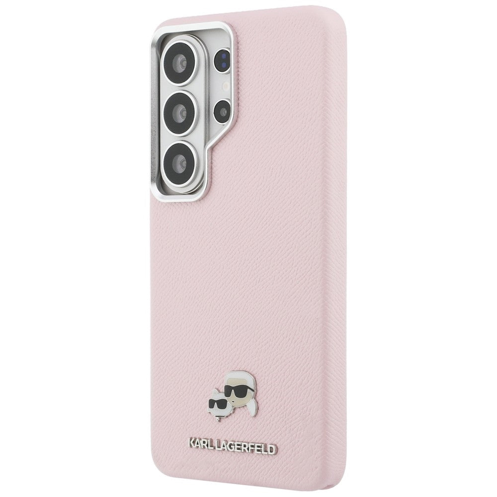 Pouzdro MagSafe pro Samsung Galaxy S26 Ultra S948, Karl Lagerfeld, Karl & Choupette Head's Pin, Růžové