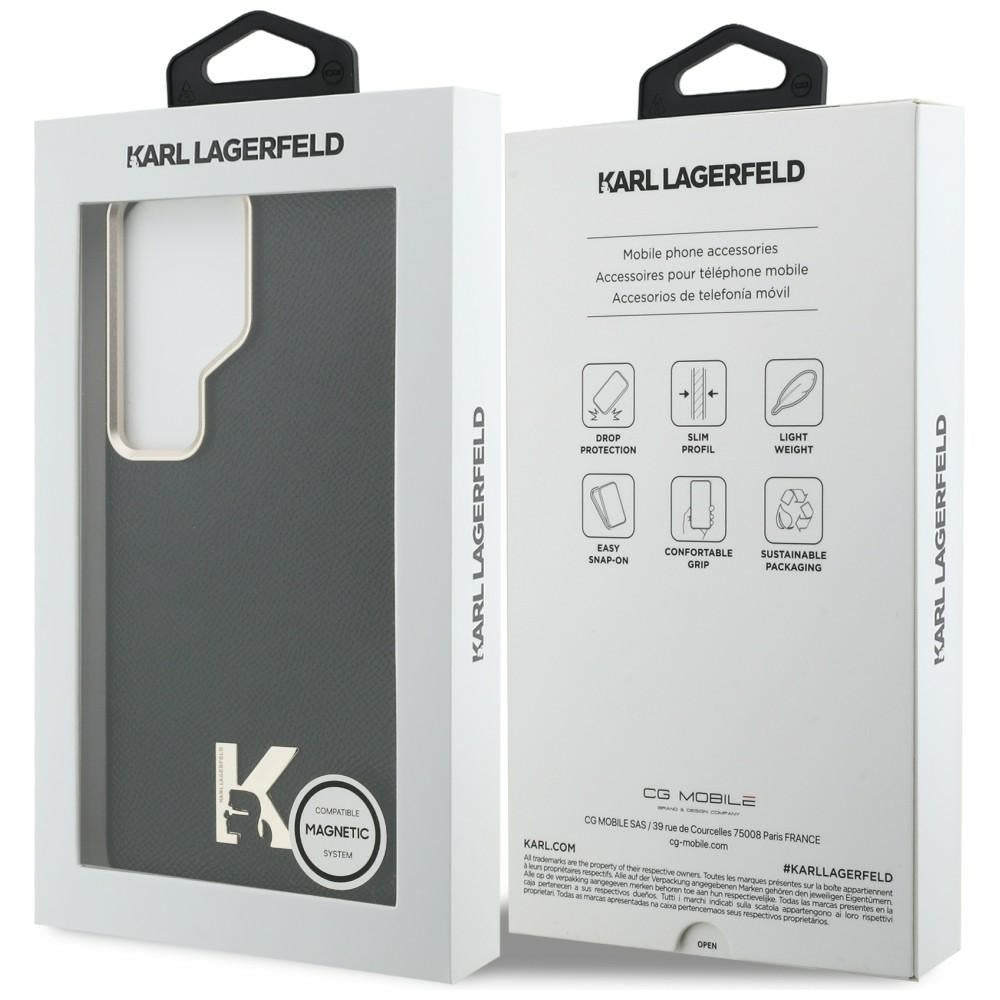 Pouzdro MagSafe pro Samsung Galaxy S26 Ultra S948, Karl Lagerfeld, Karl Head Logo, Černá