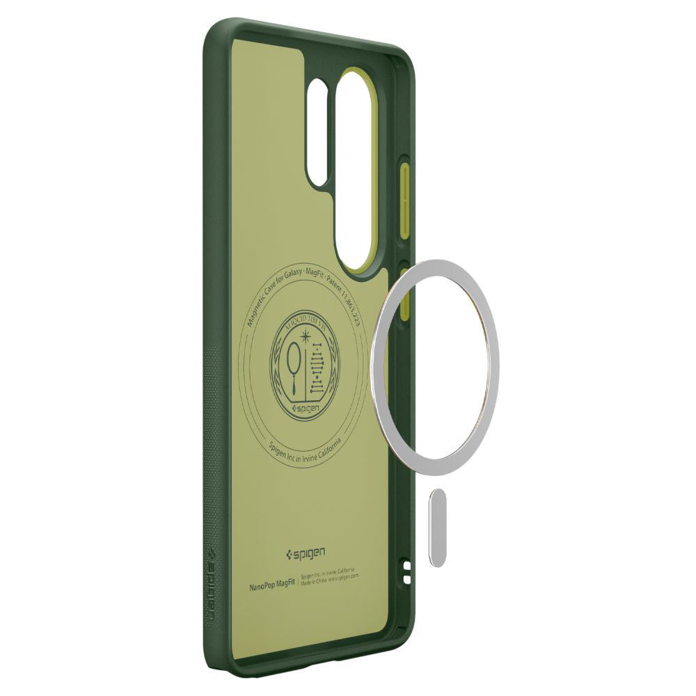 Pouzdro MagSafe pro Samsung Galaxy S26 Ultra S948, Spigen, Caseology Nano Pop, Zelená ACS11039