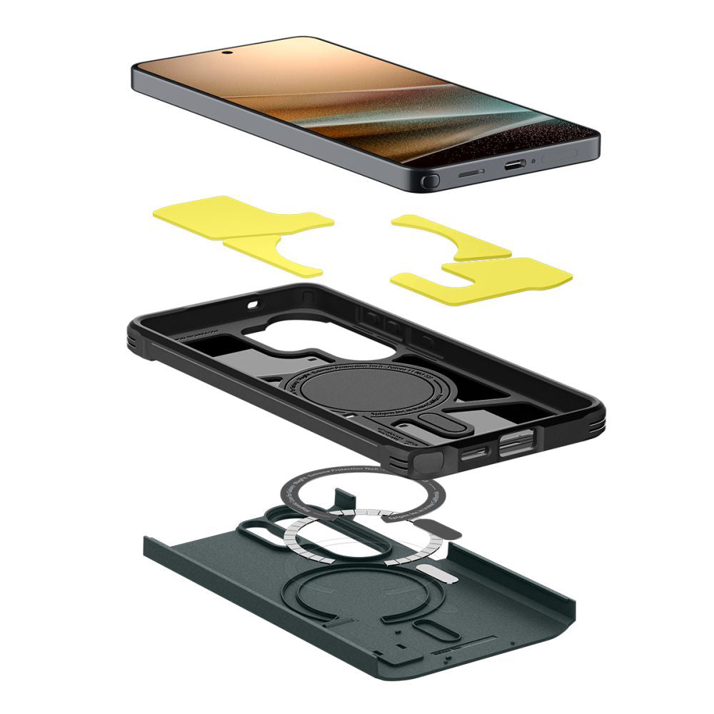 Pouzdro MagSafe pro Samsung Galaxy S26 Ultra S948, Spigen, Tough Armor, Zelená ACS10686