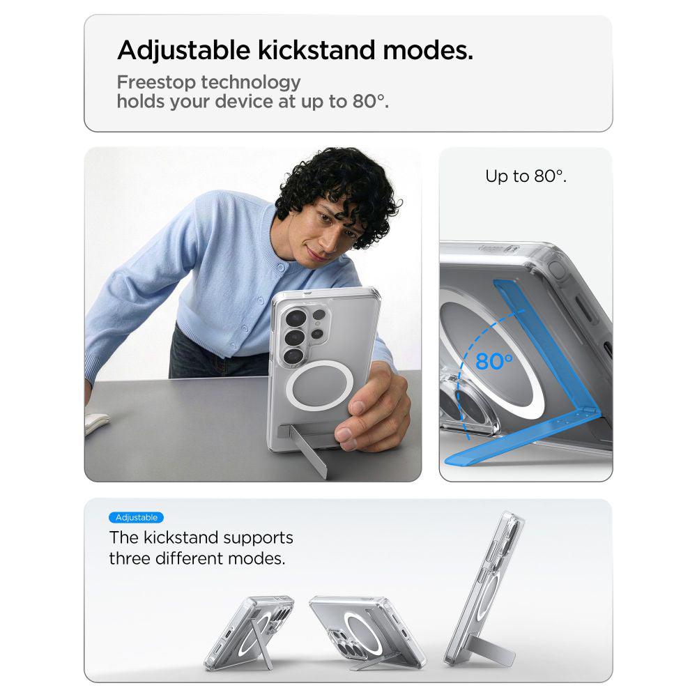 Pouzdro MagSafe pro Samsung Galaxy S26 Ultra S948, Spigen, Ultra Hybrid S, Průhledné Bílé ACS11032