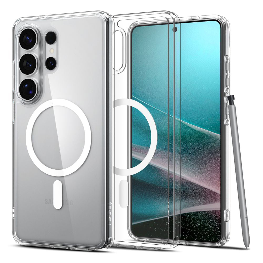 Pouzdro MagSafe pro Samsung Galaxy S26 Ultra S948, Spigen, Ultra Hybrid, Průhledné Bílé ACS10679