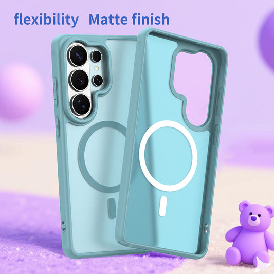 Pouzdro MagSafe pro Samsung Galaxy S26 Ultra, Techsuit, HaloFrost II, Světle zelená