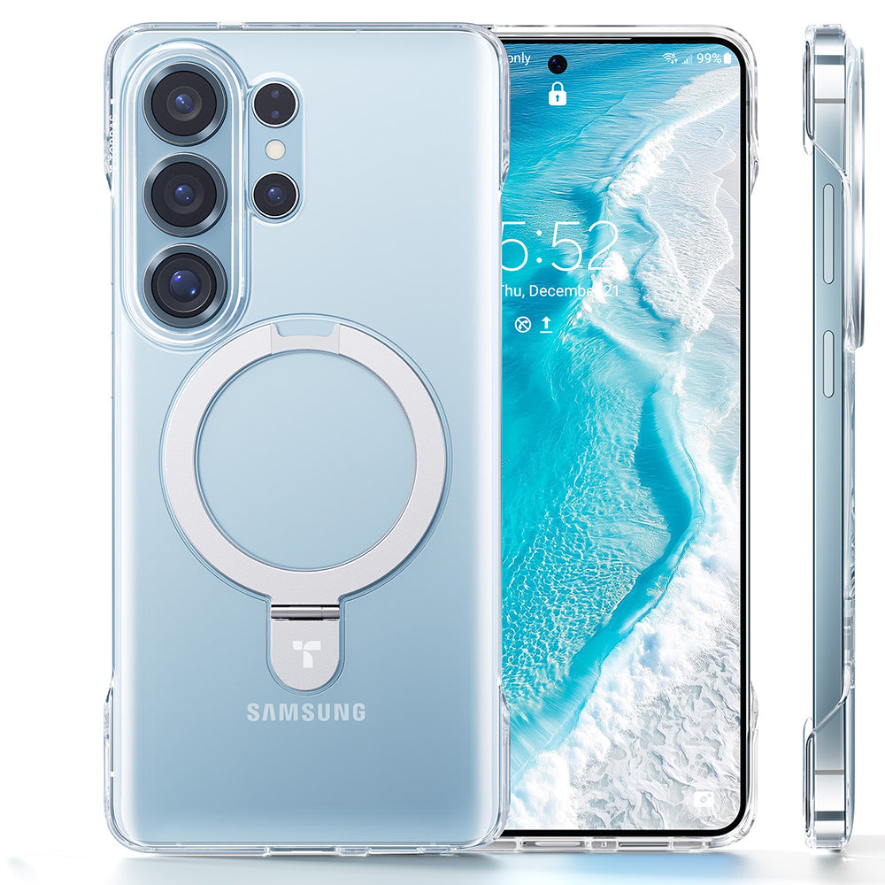 Pouzdro MagSafe pro Samsung Galaxy S26 Ultra S948, Torras, Ostand Slim, Průhledné