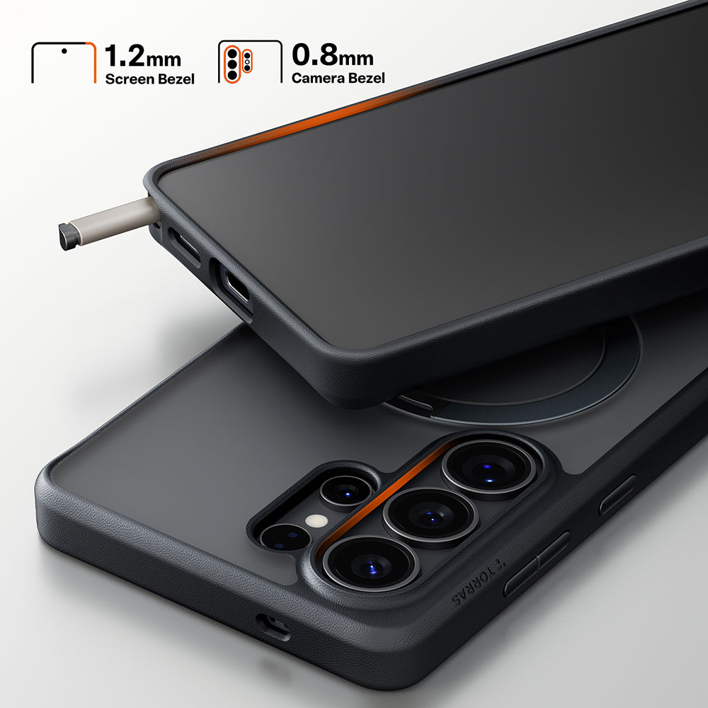 Pouzdro MagSafe pro Samsung Galaxy S26 Ultra S948, Torras, Ostand Spin, Černá