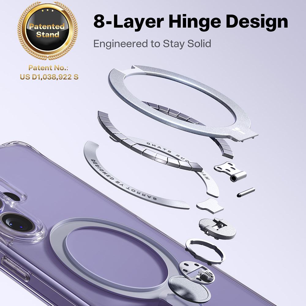MagSafe Case for Samsung Galaxy S26 Ultra S948, Torras, Ostand Spin, Transparent