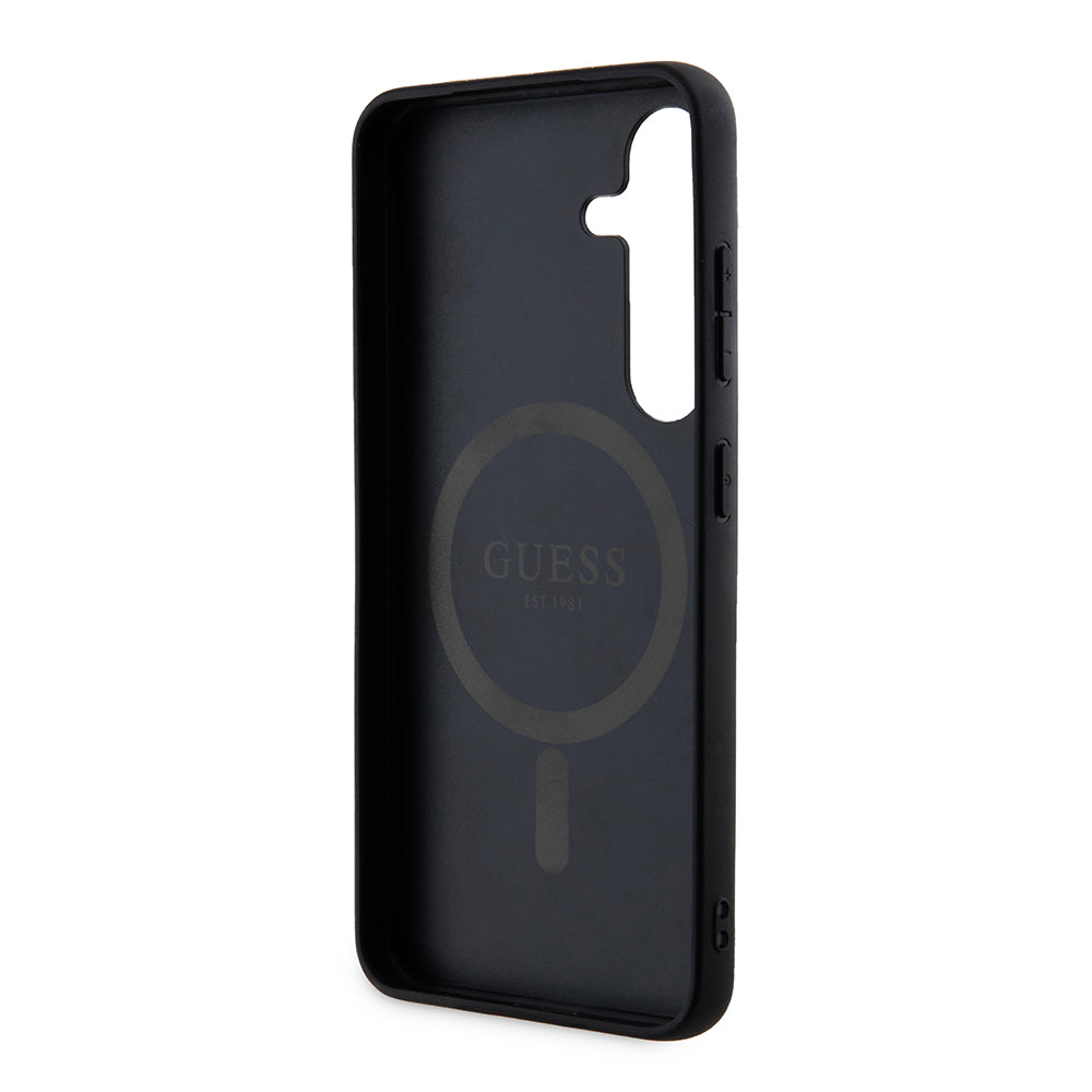 Pouzdro MagSafe pro Samsung Galaxy Z Flip7 F766, Guess, 4G Collection, Černá