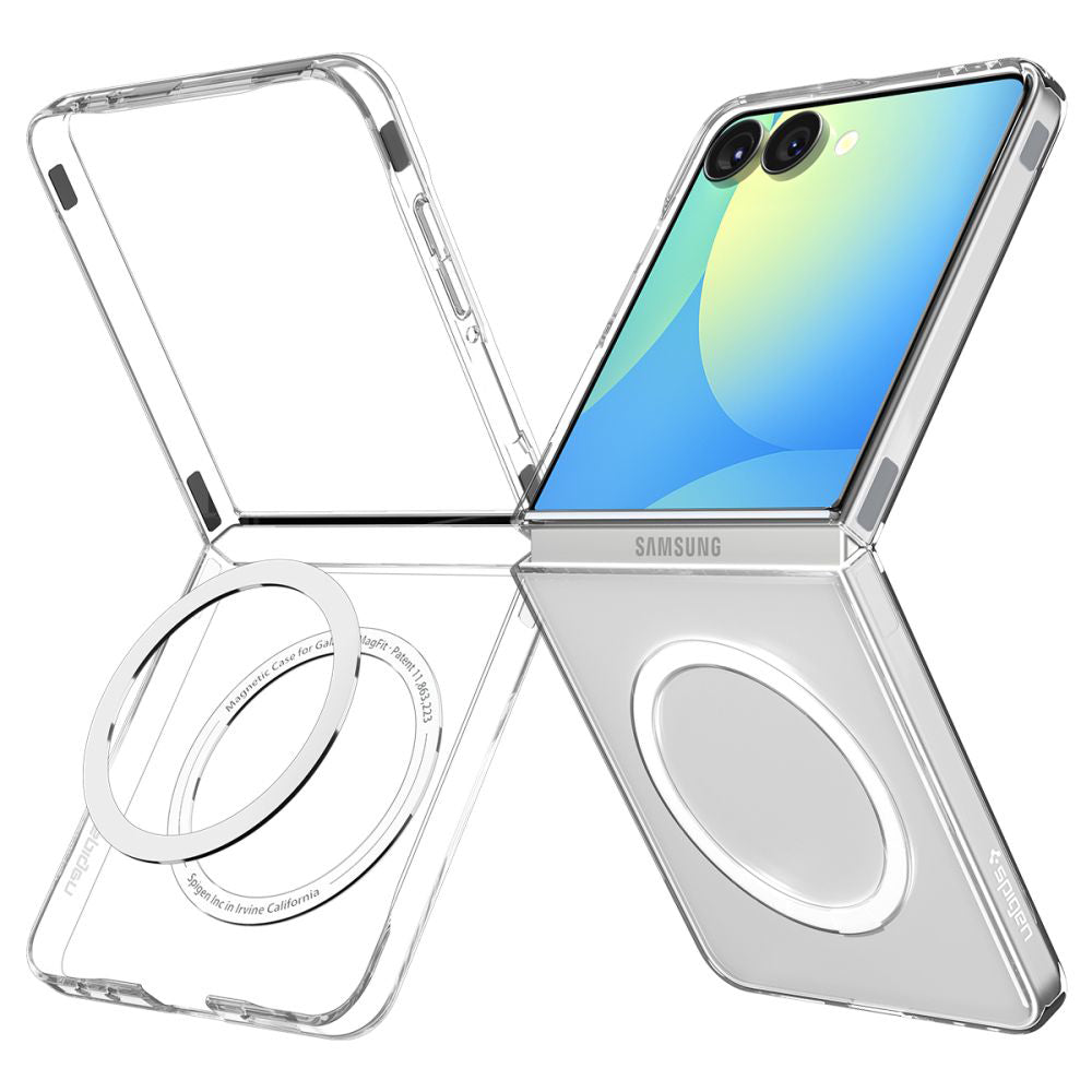 MagSafe pouzdro pro Samsung Galaxy Z Flip7 F766, Spigen, Air Skin, průhledné ACS09556