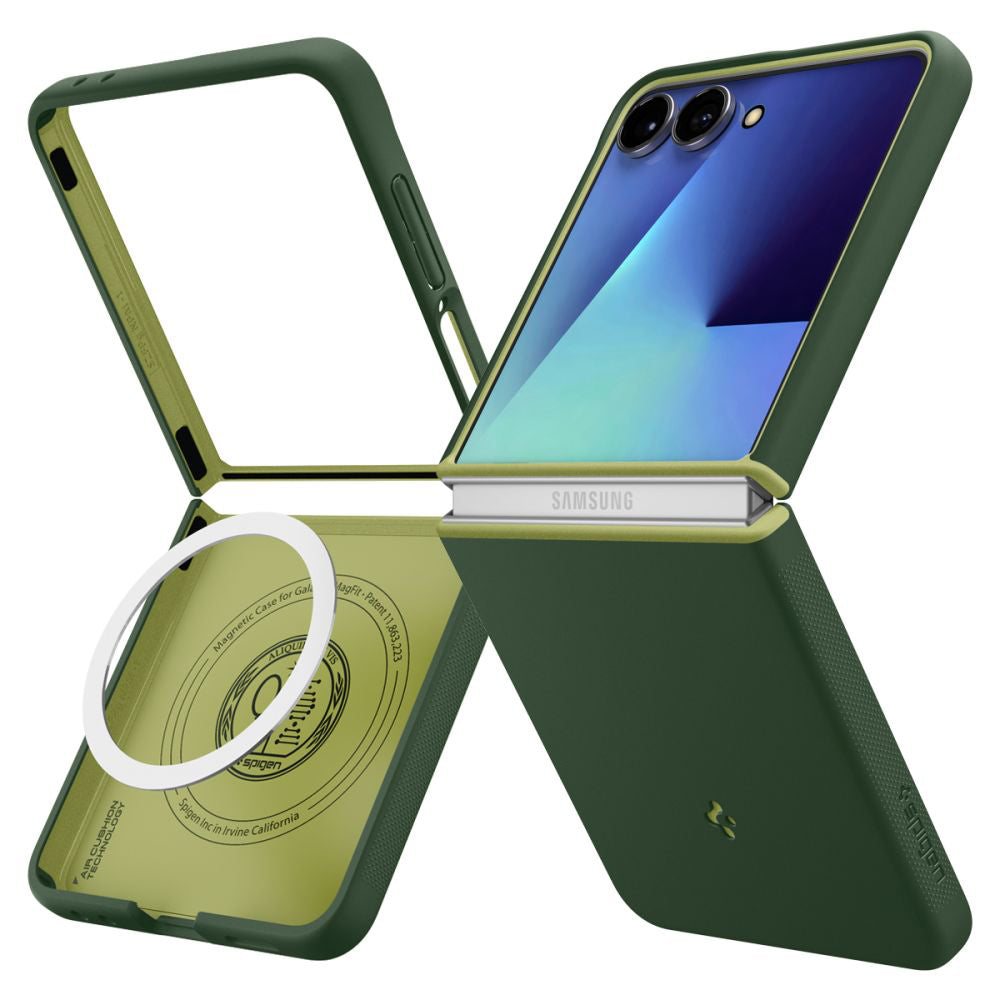 Pouzdro MagSafe pro Samsung Galaxy Z Flip7 F766, Spigen, Caseology Nano Pop, Zelená ACS11159