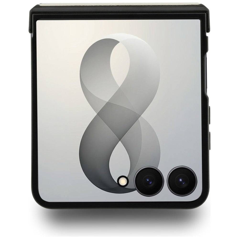 MagSafe pouzdro pro Samsung Galaxy Z Flip8 F776, Guess, Ring Stand Grained Classic Logo, Béžová