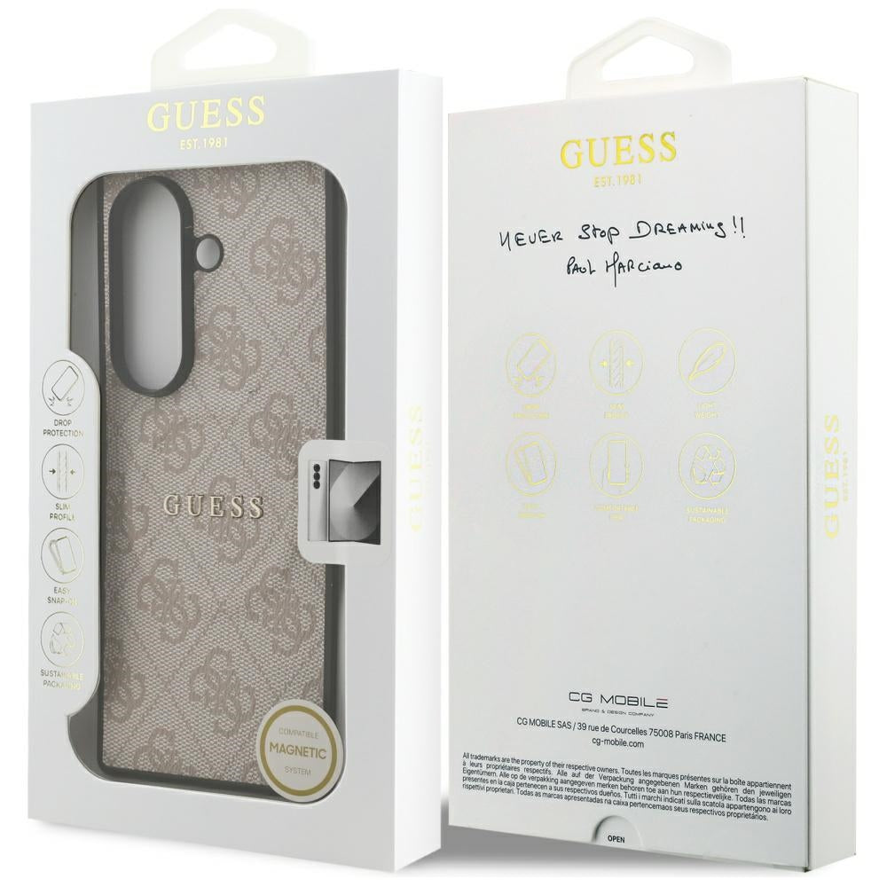Pouzdro MagSafe pro Samsung Galaxy Z Fold7 F966, Guess, 4G Classic, Růžové