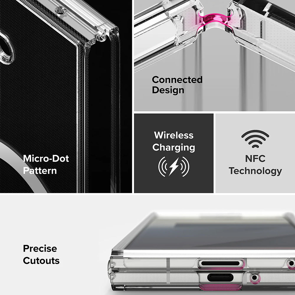 MagSafe pouzdro pro Samsung Galaxy Z Fold7 F966, Ringke, Fusion, průhledné