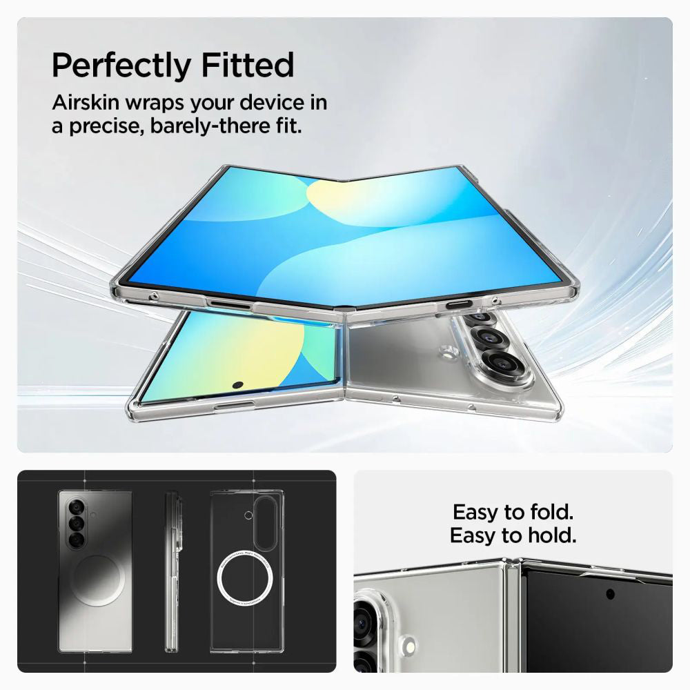 Pouzdro MagSafe pro Samsung Galaxy Z Fold7 F966, Spigen, Air Skin, Průhledné ACS09545
