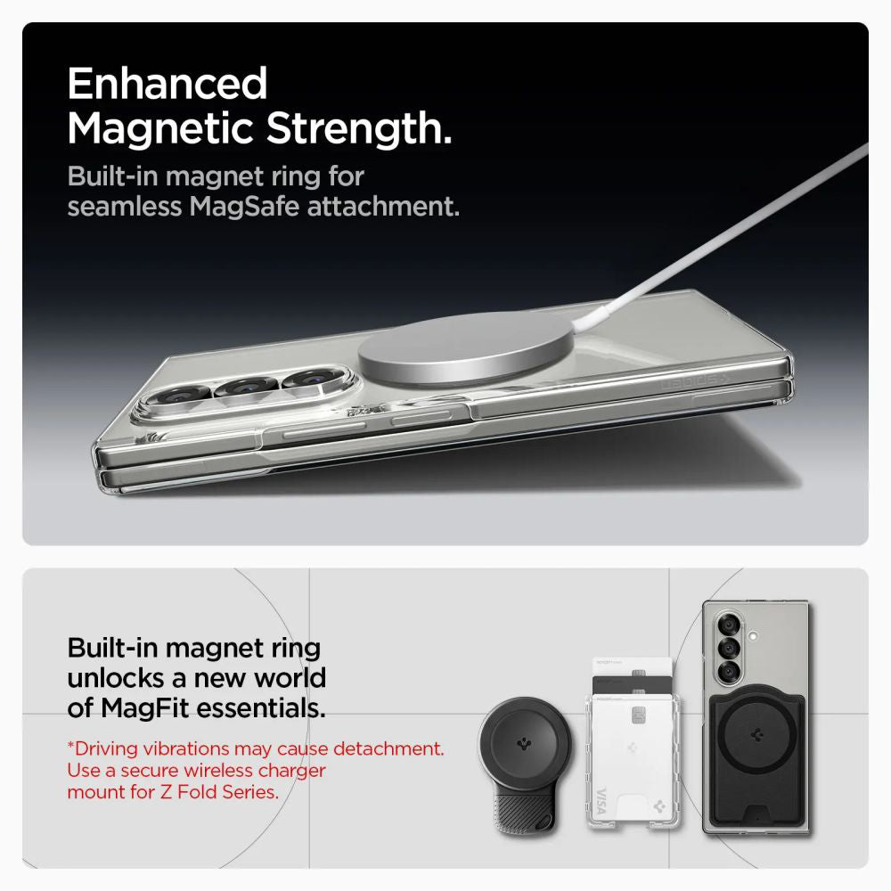 Pouzdro MagSafe pro Samsung Galaxy Z Fold7 F966, Spigen, Air Skin, Průhledné ACS09545
