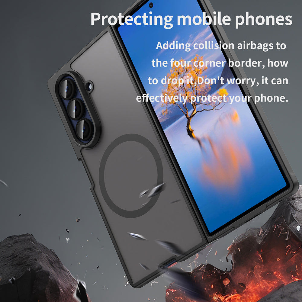 MagSafe pouzdro pro Samsung Galaxy Z Fold7 F966, Techsuit, HaloFrost II, černé