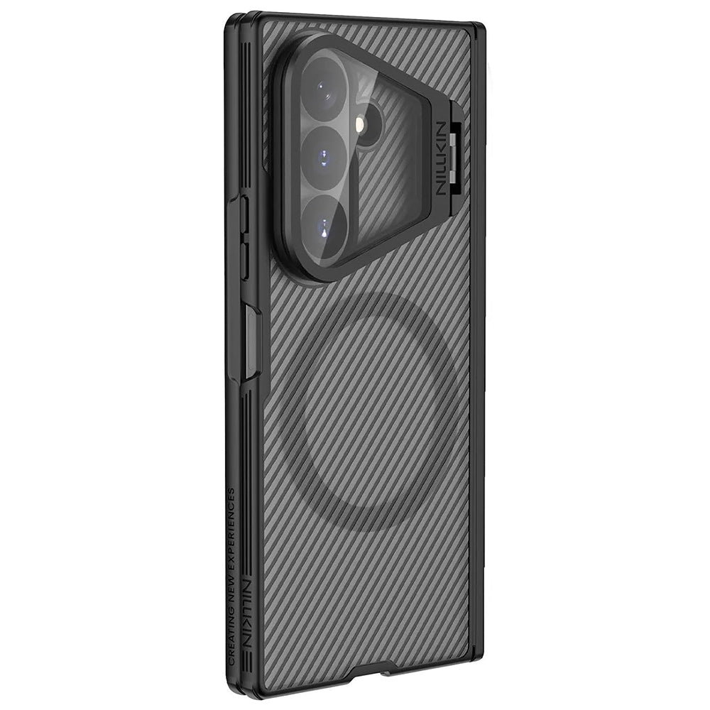 MagSafe pouzdro pro Samsung Galaxy Z Fold8 Ultra F976, Nillkin, CamShield Pro s průhledným krytem čočky, černé průhledné