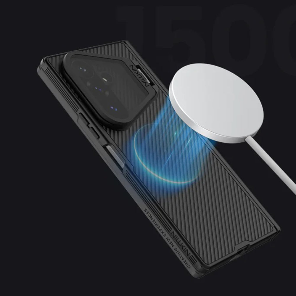 MagSafe pouzdro pro Samsung Galaxy Z Fold8 Ultra F976, Nillkin, CamShield Prop s průhledným černým krytem čočky, černé