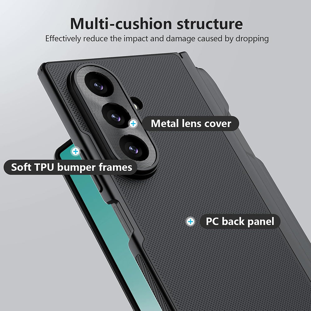 MagSafe pouzdro pro Samsung Galaxy Z Fold8 Ultra F976, Nillkin, Super Frosted Shield s držákem na pero, černé