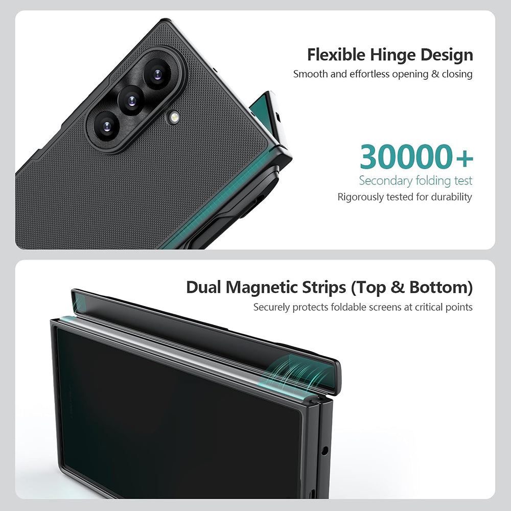 MagSafe pouzdro pro Samsung Galaxy Z Fold8 Ultra F976, Nillkin, Super Frosted Shield s držákem na pero, černé