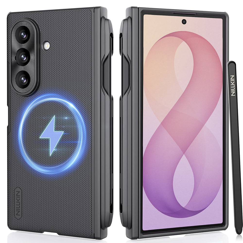 MagSafe pouzdro pro Samsung Galaxy Z Fold8 Ultra F976, Nillkin, Super Frosted Shield s držákem na pero, černé